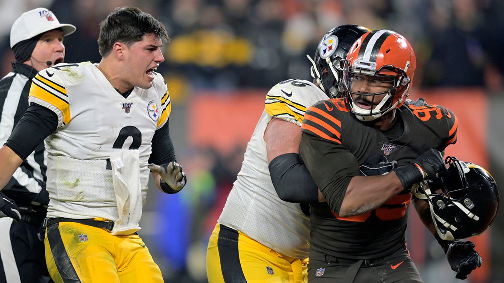 Myles Garrett tras el incidente con Mason Rudolph