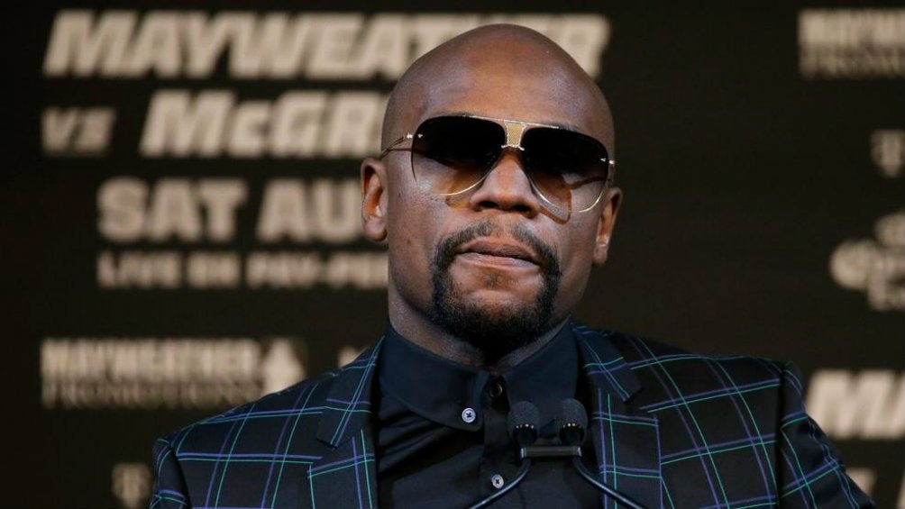 Floy Mayweather Jr, en conferencia previo a una pelea