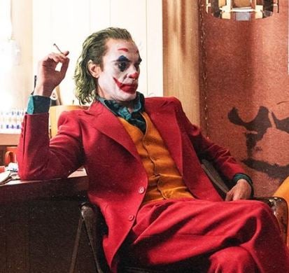 Joaquin Phoenix caracterizado como el Joker