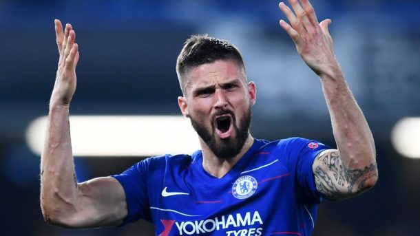 Giroud, en un partido del Chelsea