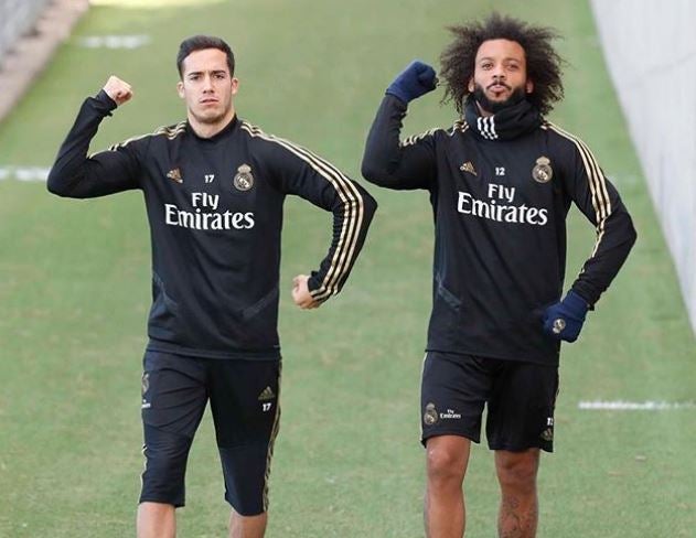 Lucas Vázquez junto a Marcelo