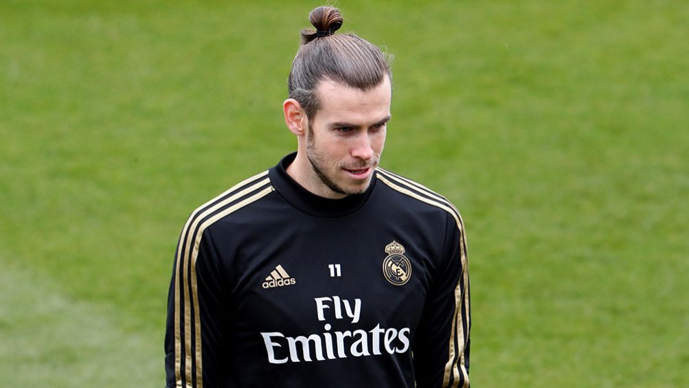 Gareth Bale en un entrenamiento con el Real Madrid