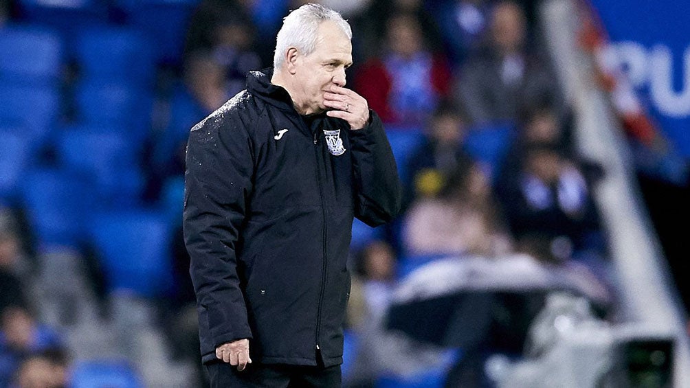 Javier Aguirre durante un duelo del Leganés 