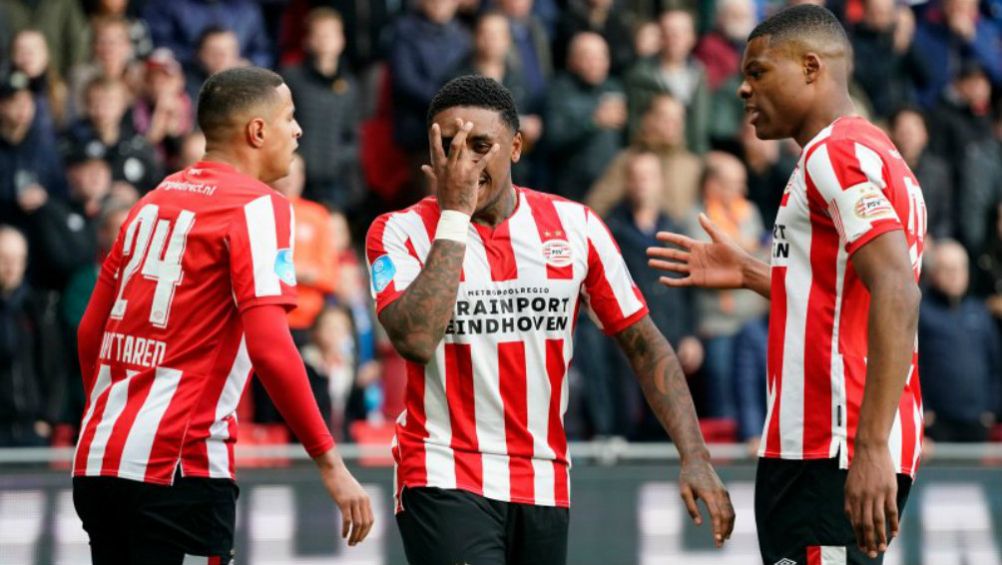 Bergwijn, en festejo con PSV