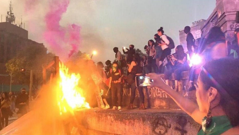 Marcha feminista en la Ciudad de México