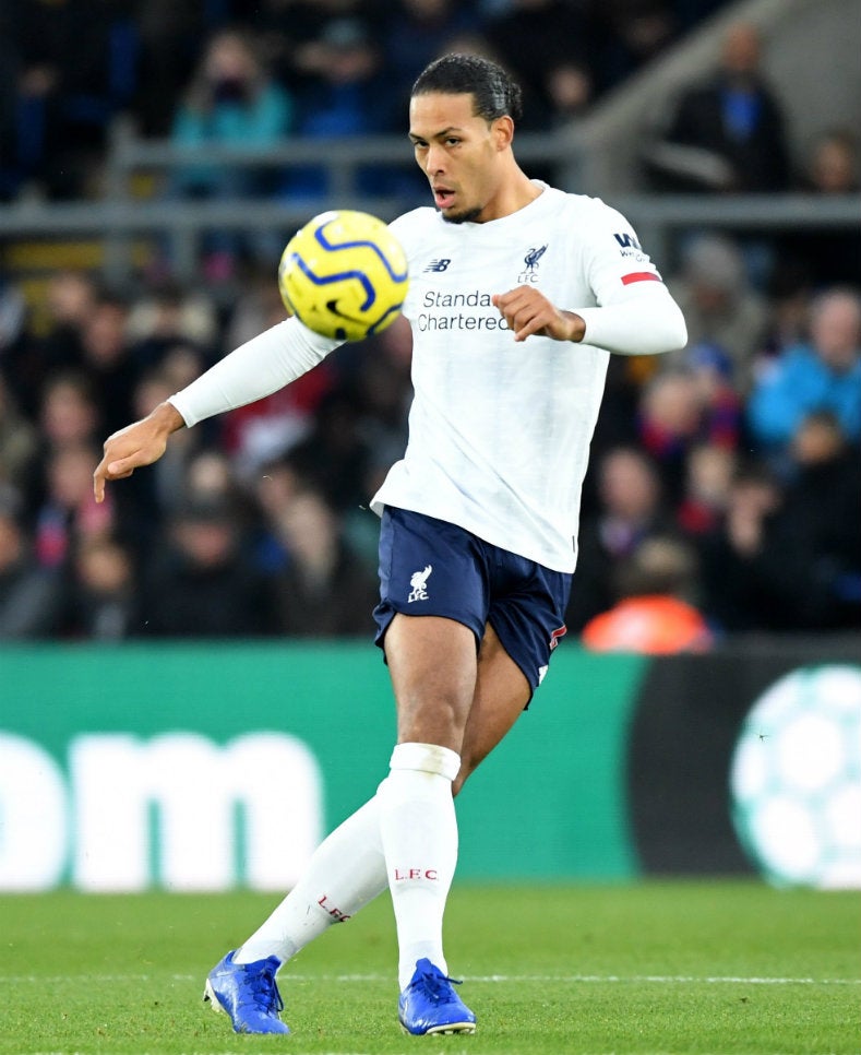 Virgil Van Dijk en el partido ante Crystal Palace