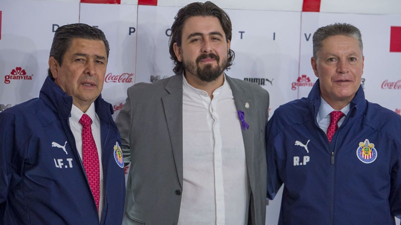 Tena, Vergara y Peláez en conferencia de prensa 