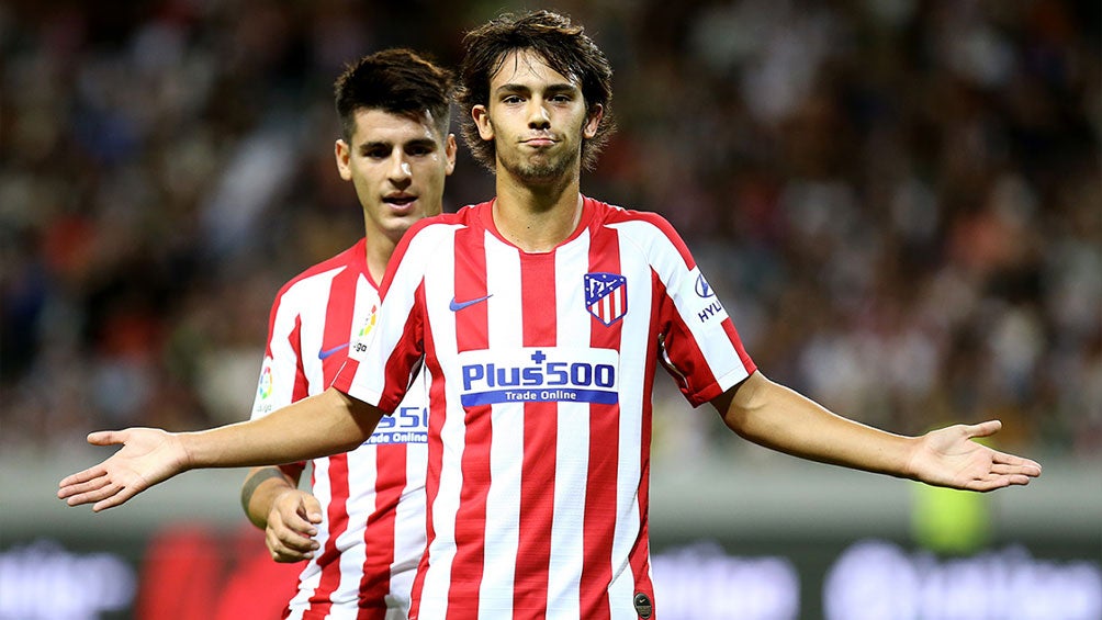 Joao Félix, celebra un gol con el Atlético 