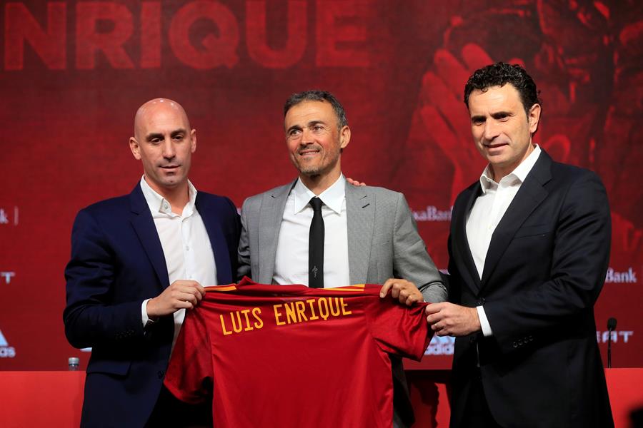 Luis Enrique, en su presentación como DT de España