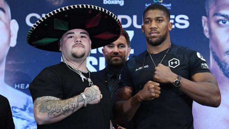 Andy Ruiz, en presentación con Anthony Joshua