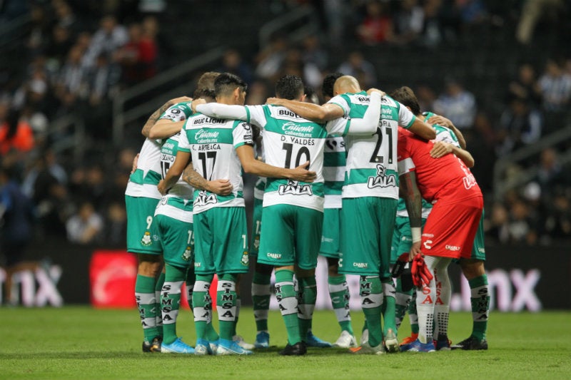 Santos en partido contra Monterrey