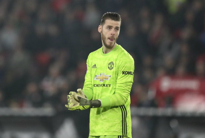 De Gea, en un partido del Manchester United