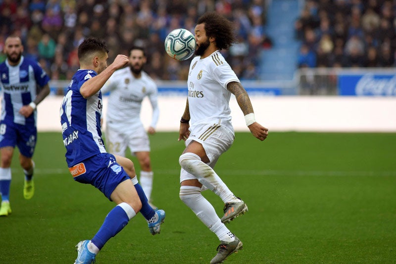 Marcelo durante el juego contra el Deportivo Alavés 