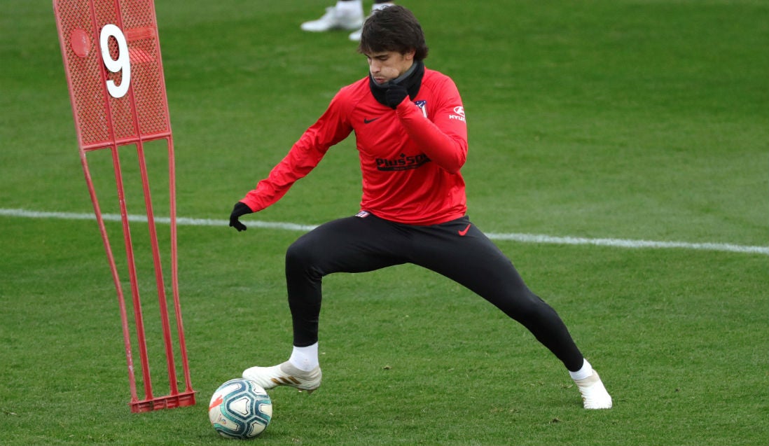 Joao Félix en un entrenamiento con el Atlético de Madrid