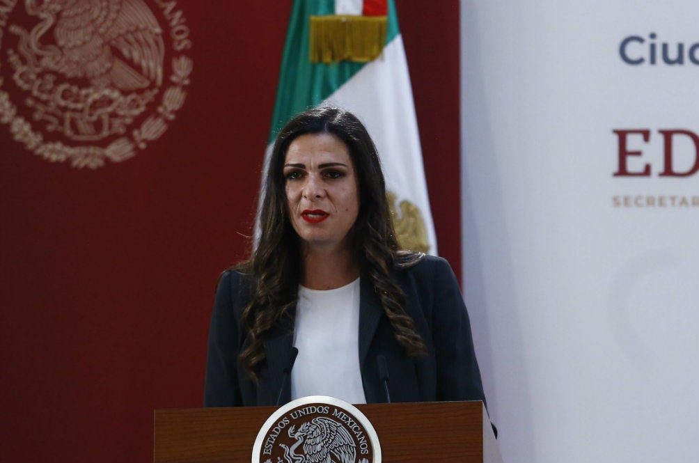 Ana Guevara, durante la entrega del Premio Nacional de Deportes