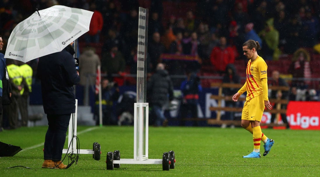 Antoine Griezmann en el partido entre Barcelona y Atlético de Madrid