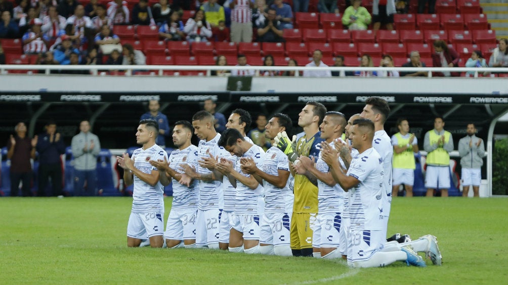 Jugadores de Veracruz previo al partido contra Chivas