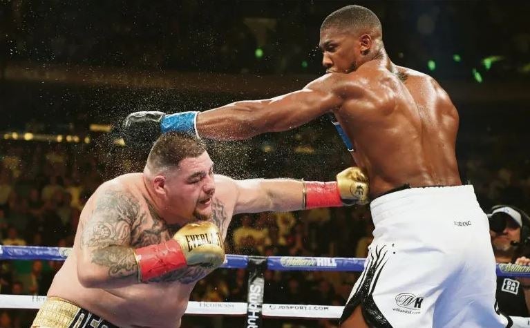 Andy Ruiz en su pelea ante Anthony Joshua