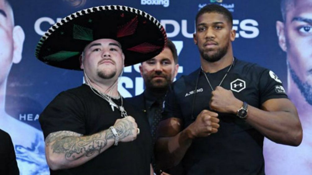 Andy Ruiz y Anthony Joshua en un evento