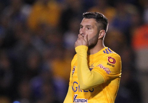 André-Pierre Gignac durante un partido de Tigres