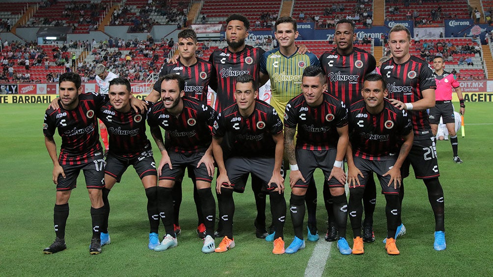 Jugadores del Veracruz, antes de un partido