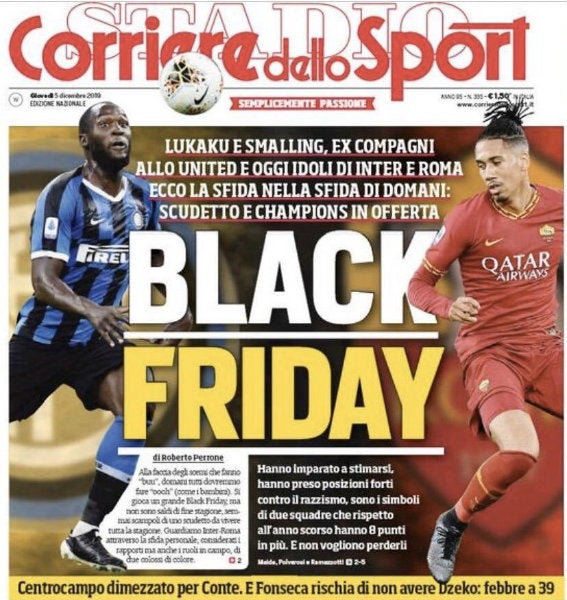 Portada polémica de Corriere dello Sport 