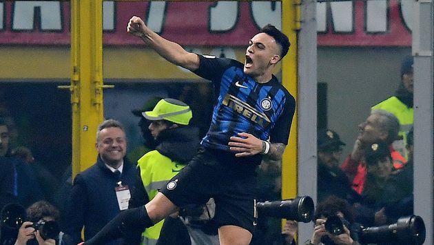 Lautaro Martínez, delantero del Inter de Milan, en celebración