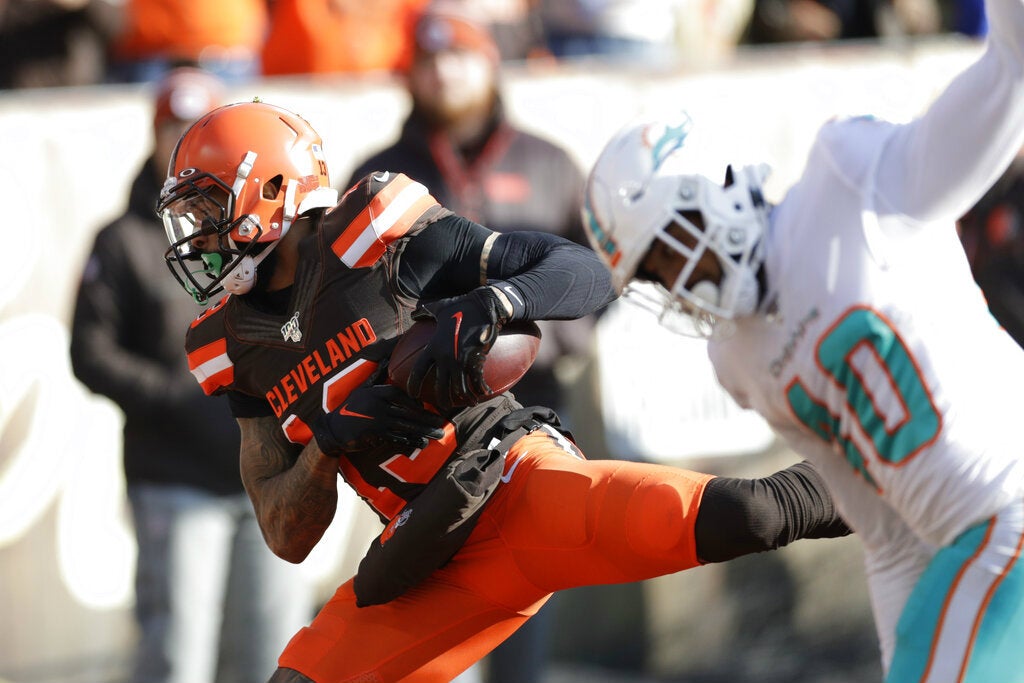 Recepción de Beckham en juego ante Dolphins