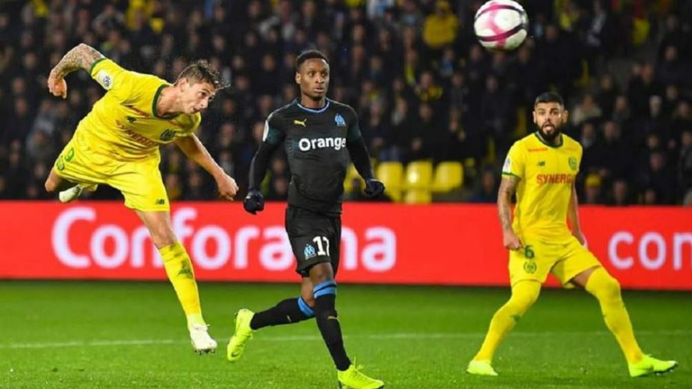 Emiliano Sala en un partido del Nantes