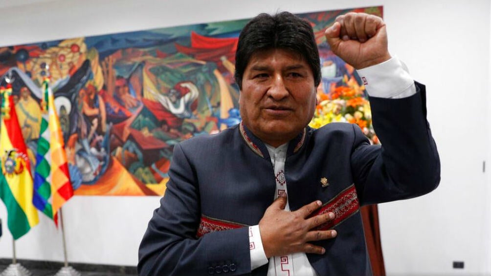 Evo Morales en el Tribunal de Justicia Boliviano 