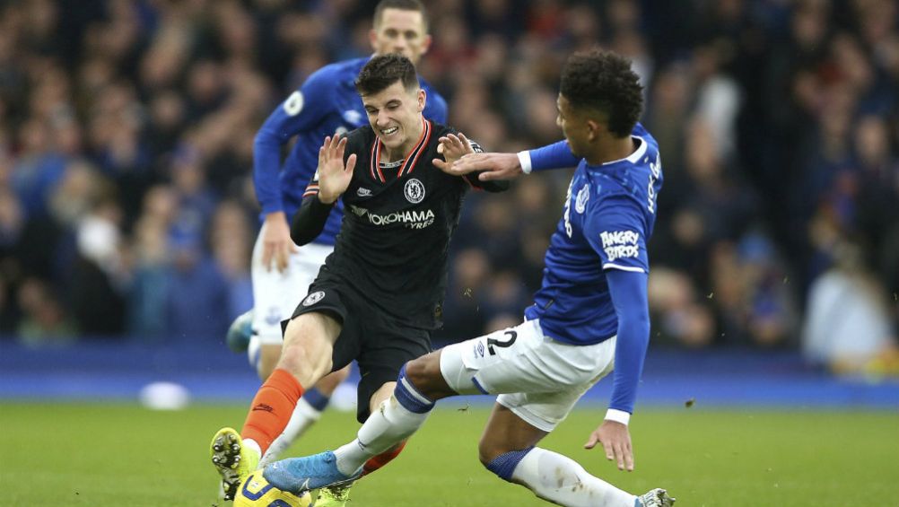 Mason Mount, durante el partido contra Everton