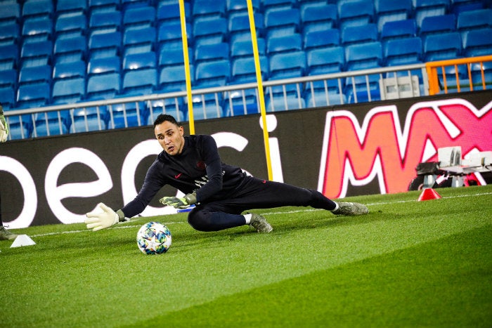 Keylor, en un entrenamiento del PSG