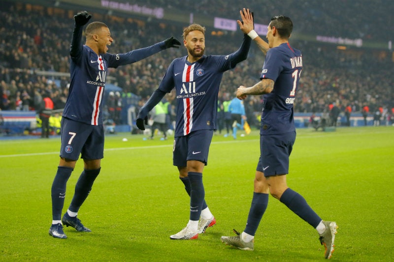 PSG celebrando victoria ante Montpellier