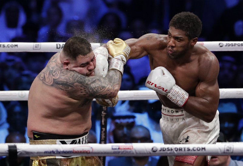 Andy Ruiz después en pelea con Anthony Joshua