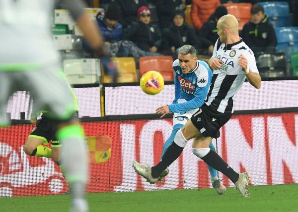 Callejón en acción contra Udinese