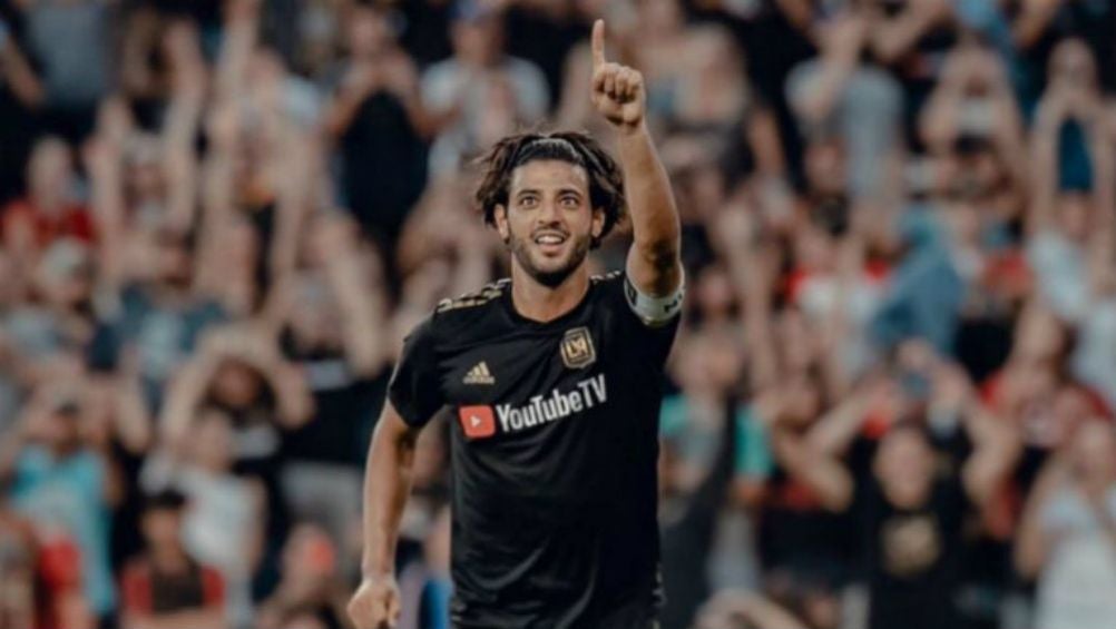 Carlos Vela celebra un gol con Los Angeles FC