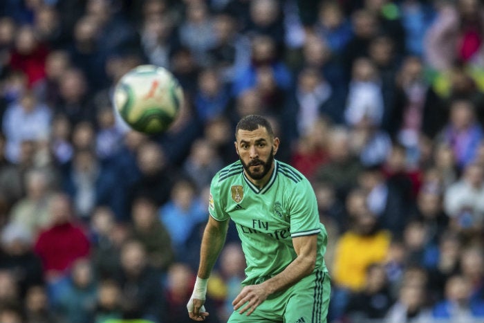 Benzema, en un partido del Real Madrid