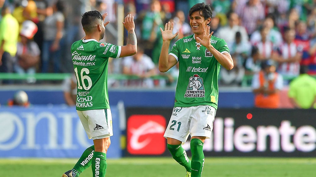 Macías, durante un juego de León del Apertura 2019