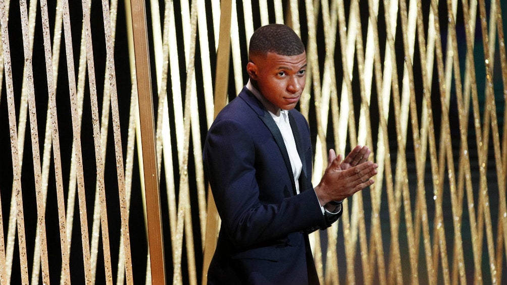 Kylian Mbappé en la gala del Balón de Oro