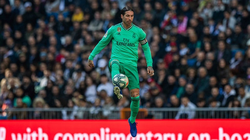 Ramos, durante un duelo con el Real Madrid 