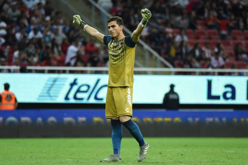 Jurado celebra en un partido del Veracruz