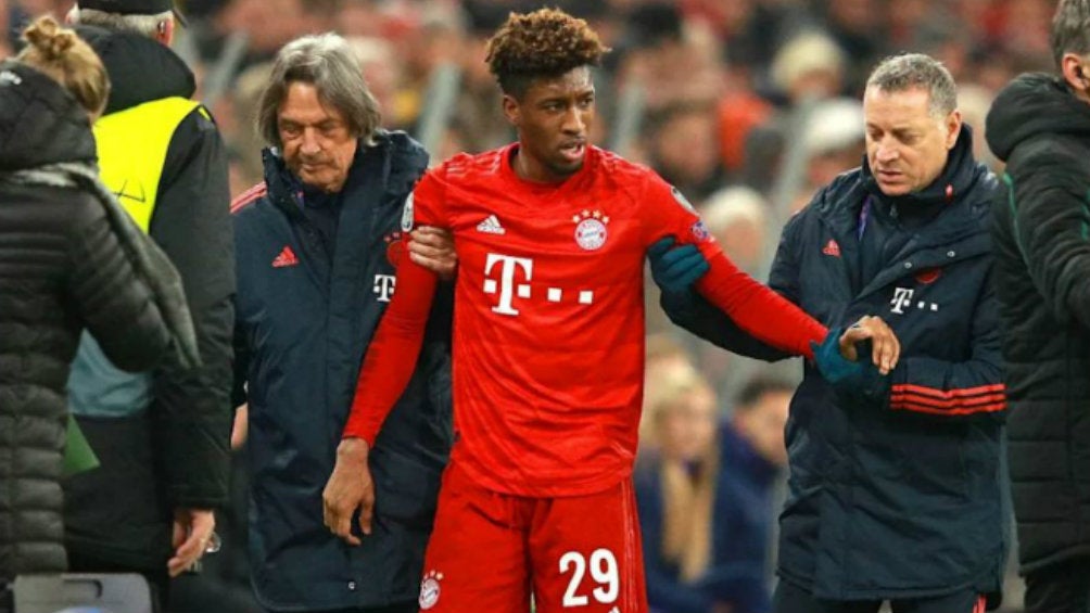 Kingley Coman al salir de cambio por lesión