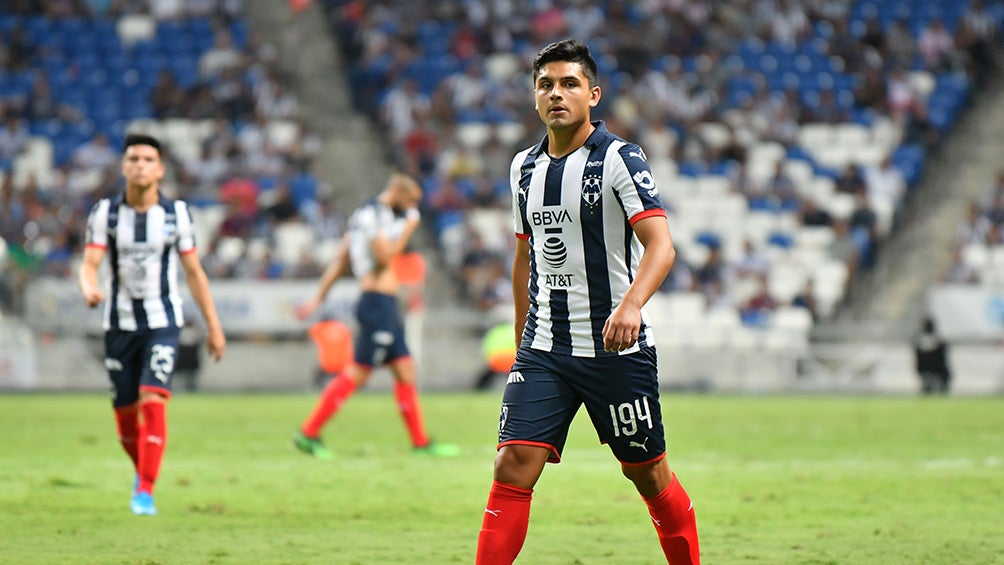 William Mejía, en un partido de Rayados