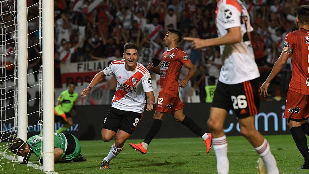 Julián Álvarez, el celebración de River Plate