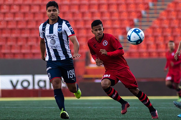 Mejía, en un partido de Rayados