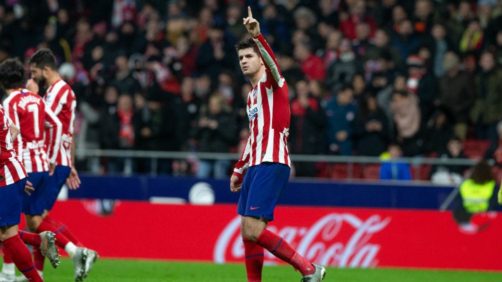 Álvaro Morata festeja su gol ante Osasuna