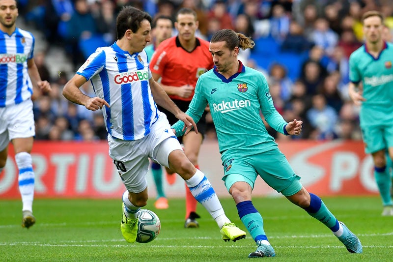 Griezmann, en el duelo ante la Real Sociedad 