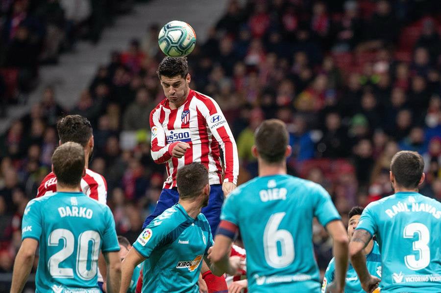 El cabezazo de Morata para abrir el marcador contra Osasuna