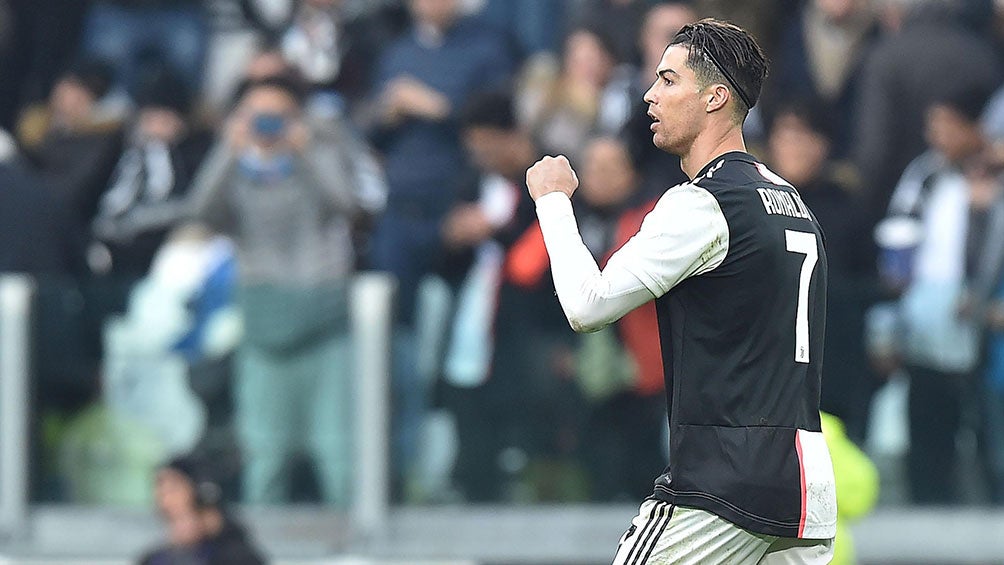 Cristiano Ronaldo festeja un gol con Juventus