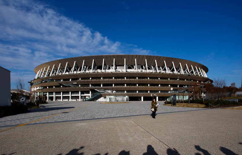 Así luce por fuera el Estadio Olímpico de Tokio